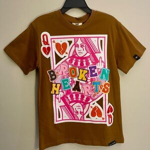 Watson Brown Graphic T-Shirt with Colorful Design- Size XS